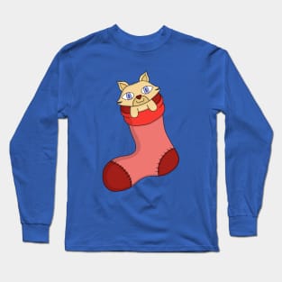 Christmas Kitten Long Sleeve T-Shirt